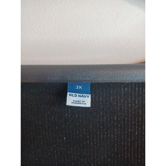 Old Navy V Neck Pullover Knit Top 3X Brown Glitter Ribbed Longsleeve Casual Boho - Picture 2 of 8